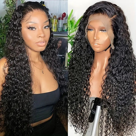 Black Glueless Synthetic Lace Front Wig – HD Lace, Ready-to-Wear, 16-32 Inch