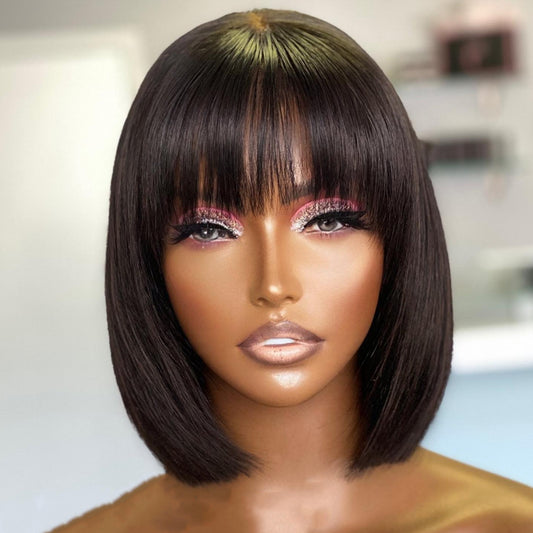 Human Hair Bob Lace Wig(10inches)