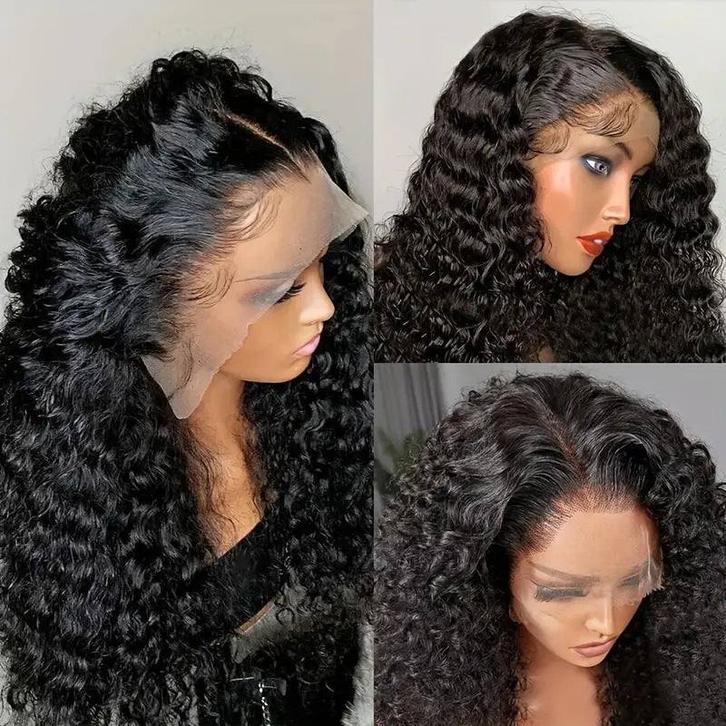 Black Glueless Synthetic Lace Front Wig – HD Lace, Ready-to-Wear, 16-32 Inch