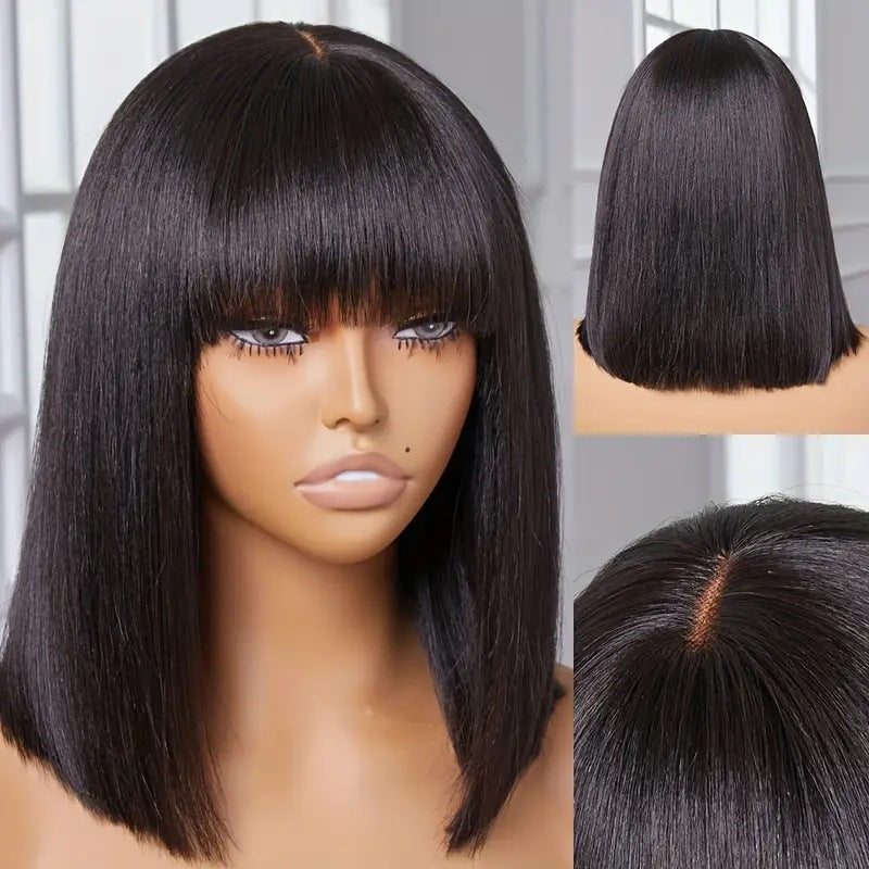 Human Hair Bob Lace Wig(10inches)