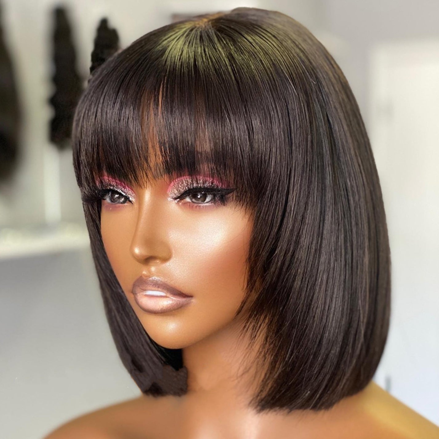 Human Hair Bob Lace Wig(10inches)