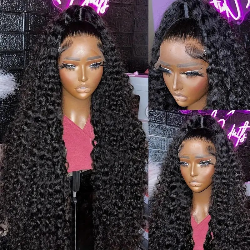 Black Glueless Synthetic Lace Front Wig – HD Lace, Ready-to-Wear, 16-32 Inch